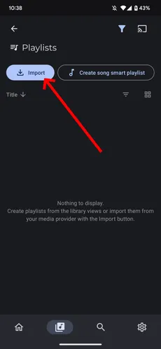 Import / Sync media provider playlists screenshot 1