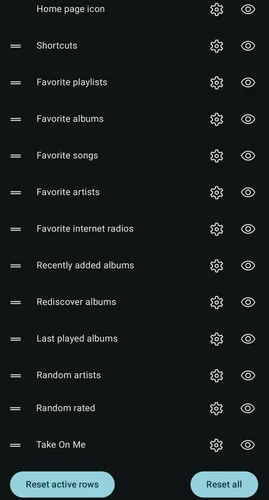 Settings - Interface - Home page screenshot 1