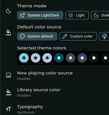 Settings - Interface - Theme, font and colors screenshot 1