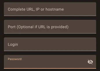 Webdav provider setup screen in Symfonium