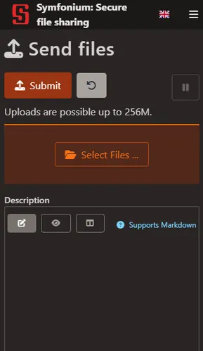 Secure file sharing with support screenshot 1