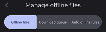 Settings - Manage offline files screenshot 1