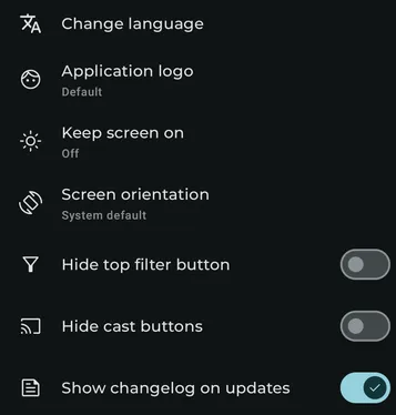 Settings - Interface - Advanced settings screenshot 1
