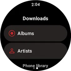 Wear OS library screen