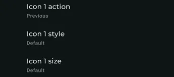 Expanded player control button icon action settings