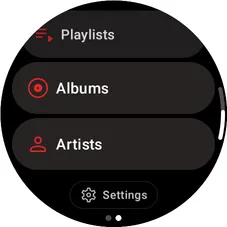 Wear OS album page screen