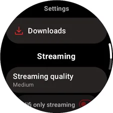 Wear OS artist page screen