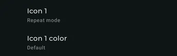 Expanded player bottom bar icon settings
