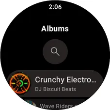 Wear OS playlist screen