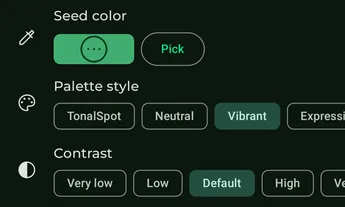 Settings - Interface - Theme, font and colors screenshot 2