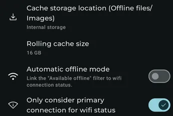 Settings - Offline, Cache and Download screenshot 2