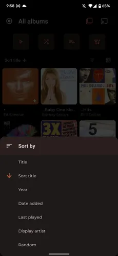 Sort, filter and configure display modes in library views screenshot 2