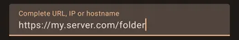 Webdav connection or authorization settings screen