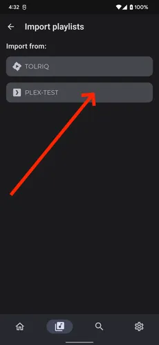 Import / Sync media provider playlists screenshot 2