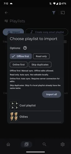 Import / Sync media provider playlists screenshot 3