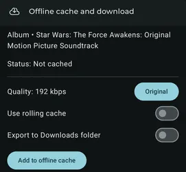Offline media cache, downloads, and playback cache screenshot 3