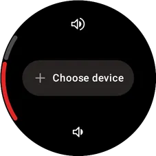 Wear OS volume and headphone connection screen
