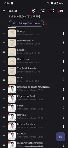 Now playing / current queue screenshot 3