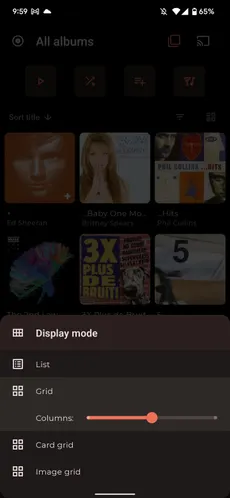 Sort, filter and configure display modes in library views screenshot 4