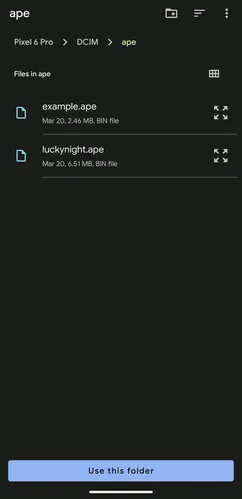 Android folder picker Use this folder button