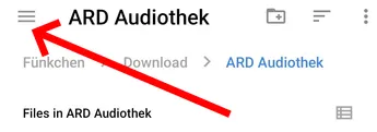 Android folder picker navigation menu for storage locations