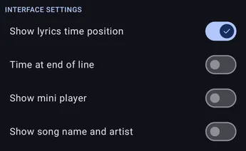 Lyrics interface screenshot 6