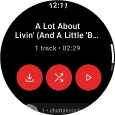 Wear OS download button on a media page