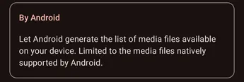 Local device provider Android media database option
