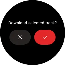 Wear OS long-press download confirmation screen