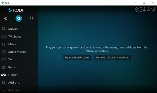 Kodi remote access settings screen