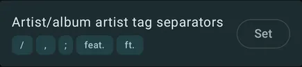 Artist/album artist tag separators setting in Symfonium
