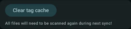 Clear tag cache setting in Symfonium