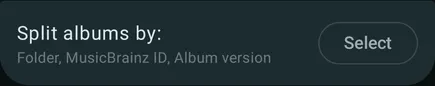 Split albums by setting in Symfonium