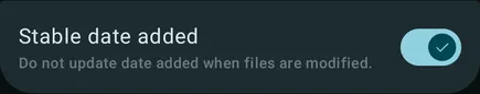Stable date added setting in Symfonium